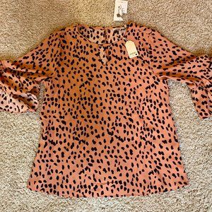 NWT Jodifl Polka Dot Keyhole Top